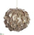 Leaf Ball Ornament - Gold - Pack of 6