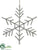 Snowflake Ornament - Brown Ice - Pack of 6