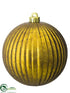 Silk Plants Direct Ball Ornament - Gold Antique - Pack of 6