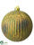 Ball Ornament - Green Antique - Pack of 6