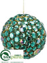 Silk Plants Direct Ball Ornament - Green - Pack of 2