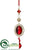 Drop Ornament - Red Gold - Pack of 12