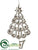 Tree Ornament - Silver Antique - Pack of 12