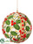 Ball Ornament - Green Red - Pack of 4