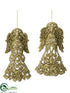 Silk Plants Direct Angel Ornament - Gold - Pack of 6