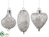 Silk Plants Direct Lantern Ornament - Silver - Pack of 48