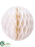 Silk Plants Direct Paper Ball Ornament - White - Pack of 12