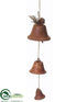 Silk Plants Direct Bell Ornament - Rust - Pack of 24