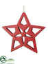 Silk Plants Direct Star Ornament - Red - Pack of 6