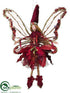 Silk Plants Direct Fairy Ornament - Burgundy - Pack of 12