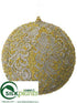 Silk Plants Direct Ball Ornament - Gold - Pack of 6