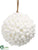 Ball Ornament - White Snow - Pack of 12