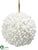 Ball Ornament - White Snow - Pack of 6