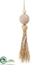 Silk Plants Direct Tassel Ornament - Brown Snow - Pack of 16