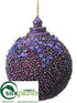 Silk Plants Direct Ball Ornament - Purple - Pack of 12