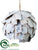 Ball Ornament - Brown Snow - Pack of 6