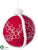 Ball Ornament - Red White - Pack of 4