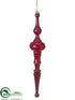 Silk Plants Direct Finial Ornament - Red - Pack of 2