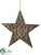 Star Ornament - Gray Antique - Pack of 6