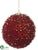 Fuzzy Ball Ornament - Red - Pack of 12