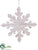 Snowflake Ornament - Beige - Pack of 6