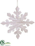 Silk Plants Direct Snowflake Ornament - Beige - Pack of 6