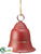 Bell Ornament - Red Antique - Pack of 2