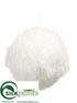 Silk Plants Direct Snowball Ornament - White - Pack of 12