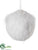 Beaded Feather Ball Ornament - White - Pack of 12