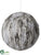 Ball Ornament - Gray Glittered - Pack of 12