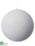 Silk Plants Direct Ball Ornament - White - Pack of 12