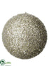 Silk Plants Direct Ball Ornament - Silver - Pack of 12