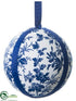 Silk Plants Direct Ball Ornament - Blue - Pack of 12