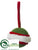 Ball Ornament - Green White - Pack of 12