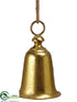 Silk Plants Direct Bell Ornament - Gold - Pack of 8