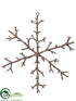 Silk Plants Direct Glitter Snowflake Ornament - Copper Light - Pack of 24