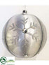 Silk Plants Direct Ball Ornament - Silver - Pack of 6