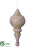 Silk Plants Direct Finial Ornament - Mauve Gold - Pack of 24