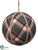 Plaid Ball Ornament - Green - Pack of 2