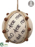 Silk Plants Direct Jingle Bells Ball Ornament - Beige Rust - Pack of 6