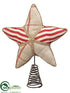 Silk Plants Direct Linen Star Tree Topper - Red Beige - Pack of 8