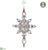 Rhinestone Drop Ornament - Clear - Pack of 6