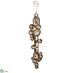 Silk Plants Direct Rhinestone Drop Ornament - Gold Amber - Pack of 6