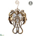 Silk Plants Direct Rhinestone Angel Ornament - Gold Clear - Pack of 6