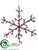 Twig Snowflake Ornament - Red - Pack of 24