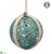 Lace Ball Ornament - Green Beige - Pack of 12