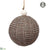 Plaid Ball Ornament - Brown Gray - Pack of 6