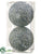 Beaded Ball Ornament - Silver Glittered - Pack of 12