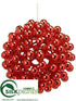 Silk Plants Direct Ball Ornament - Red - Pack of 2