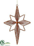 Silk Plants Direct Rhinestone Northern Star Ornament - Copper - Pack of 12